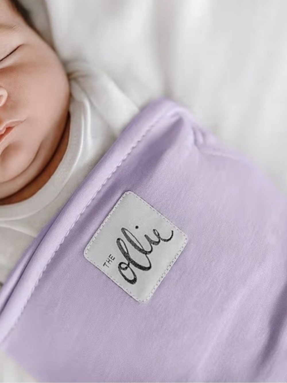 EUC The Ollie World Swaddle Blanket Baby Light Purple Lavender